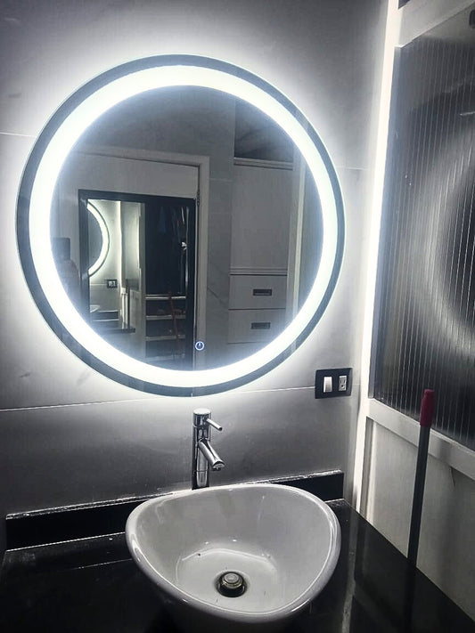 Espejo redondo con luz led y manejo touch (60cm diámetro)